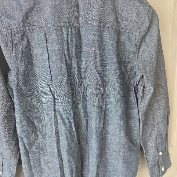 Joe Fresh Denim Shirt Boys Sz XL Blue Button Up Long Sleeve Collared New - Picture 12 of 12
